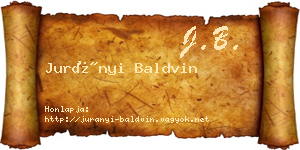 Jurányi Baldvin névjegykártya